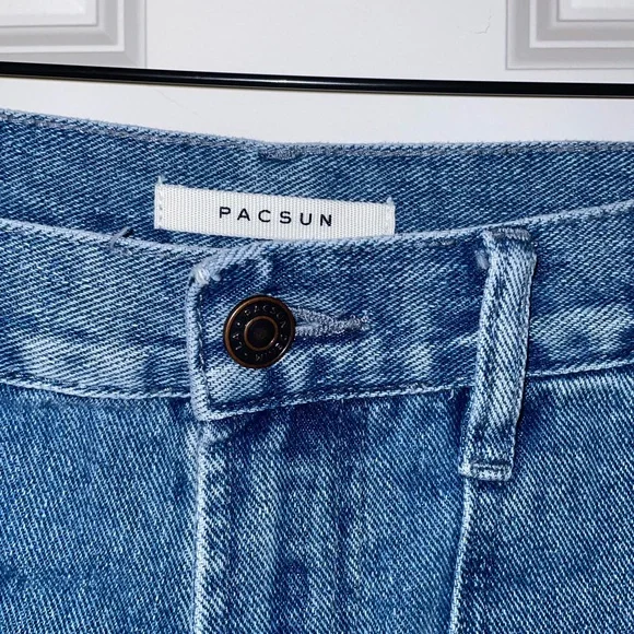 Women’s PacSun cargo high waist, blue jeans, size 27 - Picture 7 of 9